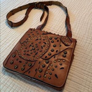 Patricia Nash Brown Leather Crossbody Bag